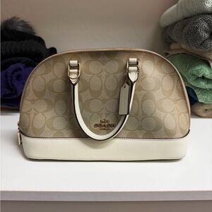 Coach Tan and White Purse